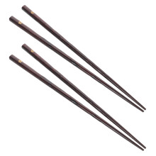 4Pairs Brown Wood Chopsticks Non-Slip Cooking and Tableware