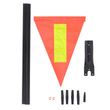 Lightweight Bike Flag with Pole Reflective Durable Kid Safety Flag