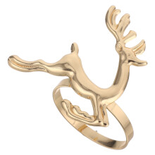 30Pcs Gold Elk Napkin Rings Metal Festive Wedding Party Decor