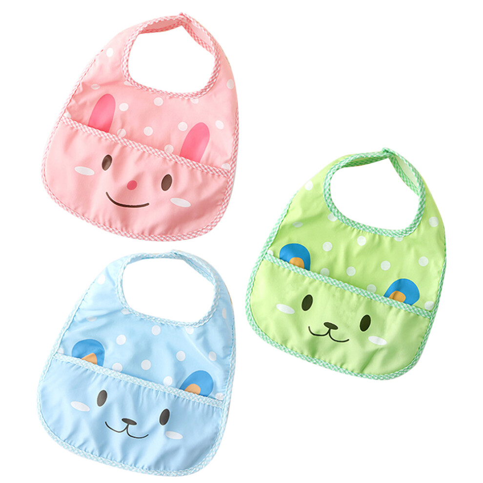 6Pcs Baby Feeding Bibs Waterproof Polyester Newborn Drooling Towels Villcase