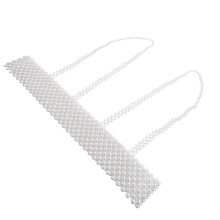 2Pcs Pearl Body Chain White Elegant Women Pearl Vest Fashion Accessory