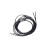 2Pcs DIY Earphone Repair Cable Black with Microphone Elastic Wire 1