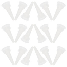 80Pcs White Silicone Pet Feeding Pacifiers for Rabbits and Small Pets