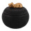 Portable Black Cement Urn Box for Cat Ashes Memorial 1