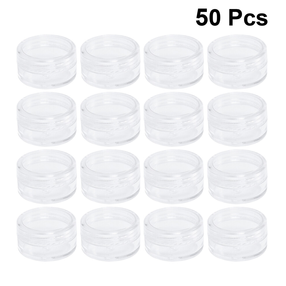 Totority 150Pcs Clear Cosmetic Plastic Jars With Tight Lids For Travel Storage