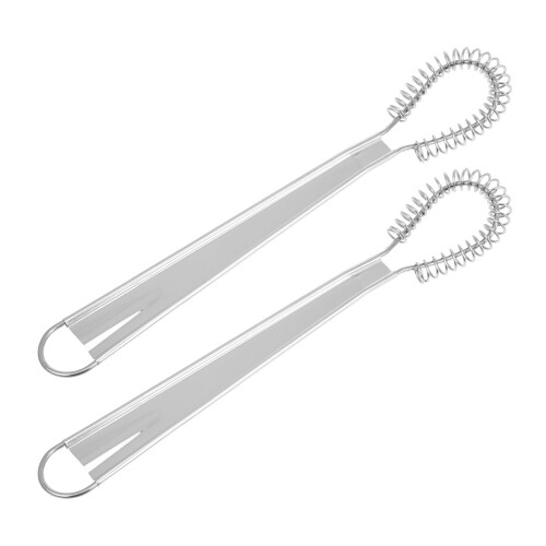 4Pcs Silver Stainless Steel Egg Beater Ergonomic Kitchen Mixing Tool