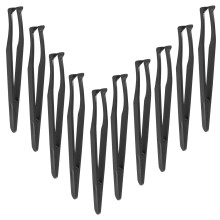 20Pcs Black Plastic Tweezers for Jewelry Electronics and Crafting
