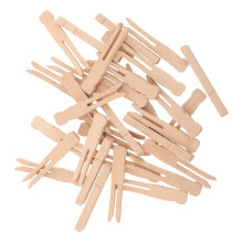 400Pcs Elegant Wooden Laundry Pegs Khaki Clips for Indoor Outdoor Use