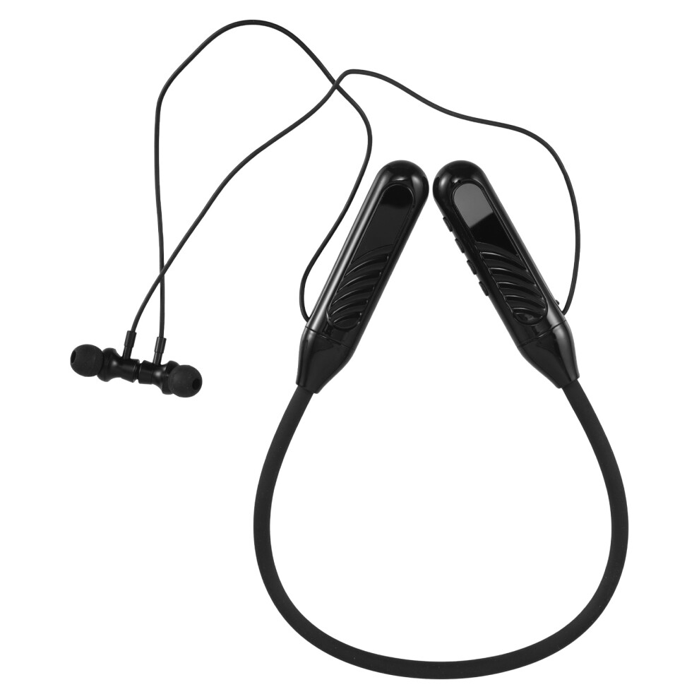 5Pcs Neckband Wireless Earbuds Abs Long Playtime Digital Display Black 3644198199695