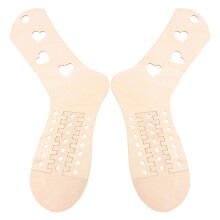 10Pièces Blocs Bois Beige Ajustables Pour Tricot Durable