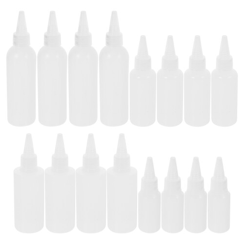 48Pcs Tip Applicator Bottles Pe for Small Liquid Storage White 2