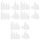 48Pcs Tip Applicator Bottles Pe for Small Liquid Storage White 5