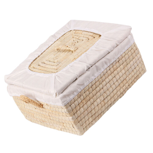 2Pcs Hand-Woven Storage Basket Multi-Purpose Fruit and Bread Container
