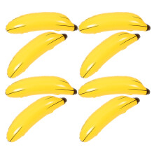 32Pcs Portable Yellow PVC Inflatable Banana Props for Party Games