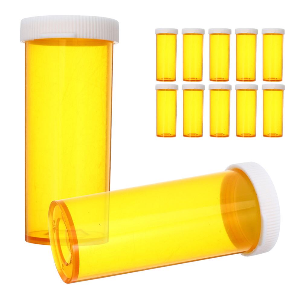 Totority Orange 48Pcs Compact Pill Box Durable Plastic Medicine Container