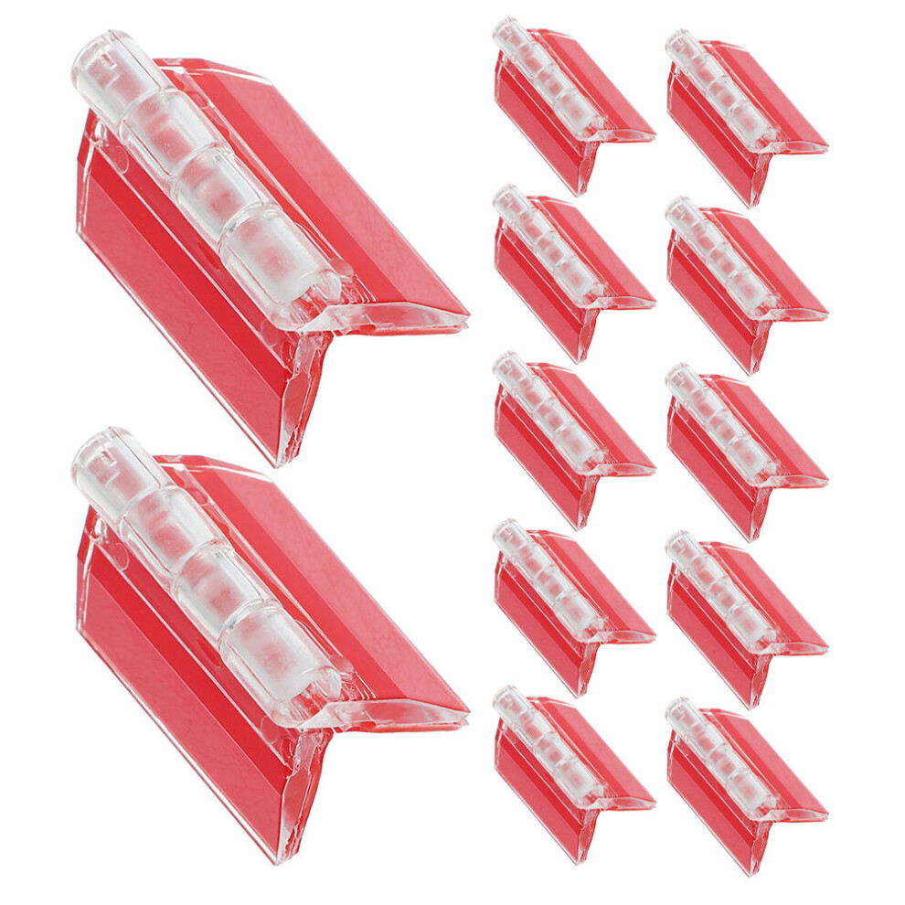 48Pcs Transparent Acrylic Hinges Self Adhesive Mini Hinges For Crafts 3644198121214