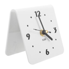 2Pcs White Modern Acrylic Desk Clock Silent Sweep Bedroom Living Room