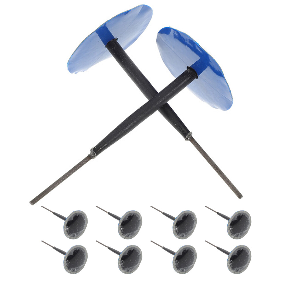 20Pcs Rubber Tire Repair Mushroom Nail Kit Steel Screws For Car Black 3644198122228