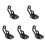 5Pièces Supports Câble Alliage Aluminium Noir Polyvalents 4