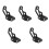 5Pièces Supports Câble Alliage Aluminium Noir Polyvalents 5