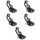 5Pièces Supports Câble Alliage Aluminium Noir Polyvalents 9