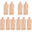 10Pièces Blocs Ferrée Bois Khaki Jeu Enfant Interaction 4