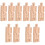 10Pièces Blocs Ferrée Bois Khaki Jeu Enfant Interaction 5