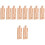 10Pièces Blocs Ferrée Bois Khaki Jeu Enfant Interaction 6