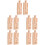 10Pièces Blocs Ferrée Bois Khaki Jeu Enfant Interaction 8