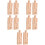 10Pièces Blocs Ferrée Bois Khaki Jeu Enfant Interaction 9