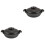 2Pièces Cocotte Céramique Noire Couvercle Pour 5