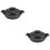 2Pièces Cocotte Céramique Noire Couvercle Pour 8