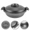 2Pièces Cocotte Céramique Noire Couvercle Pour 11