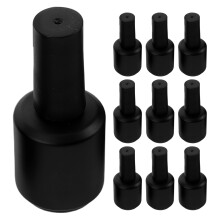 36Pcs Black Frosted Glass Nail Varnish Bottles with Brush for Home Use
