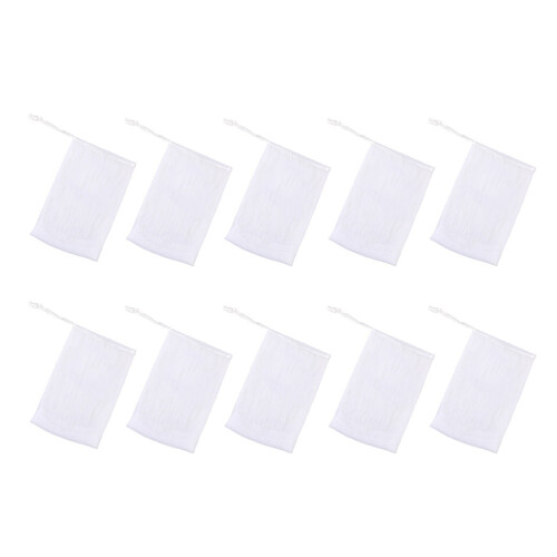 20Pcs White Foaming Net Soap Pouch for Easy Bubble Making