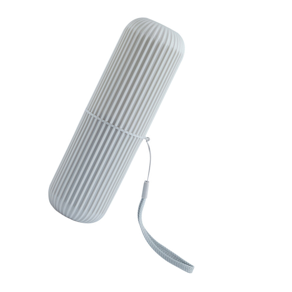 Artibetter Grey 2Pcs Portable Toothbrush Storage Containers For Travel And Home