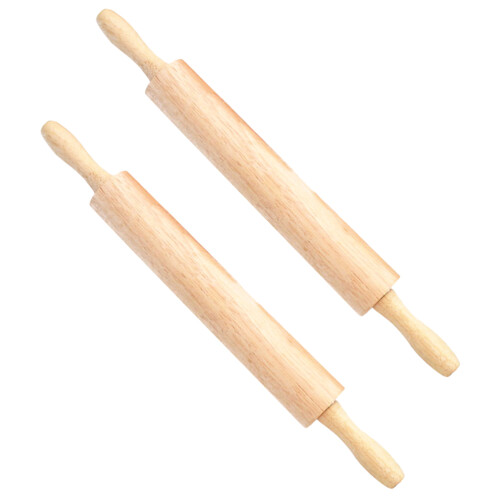 4Pcs Unpainted Wood Dough Rollers Smooth Kitchen Pins for Baking Use