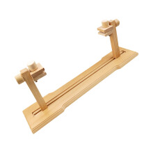 2Sets Adjustable Khaki Wooden Embroidery Rack Cross Stitch Frame Stand