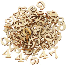 400Pcs Beige Wooden Bamboo Pieces for DIY Crafts and Educational Use