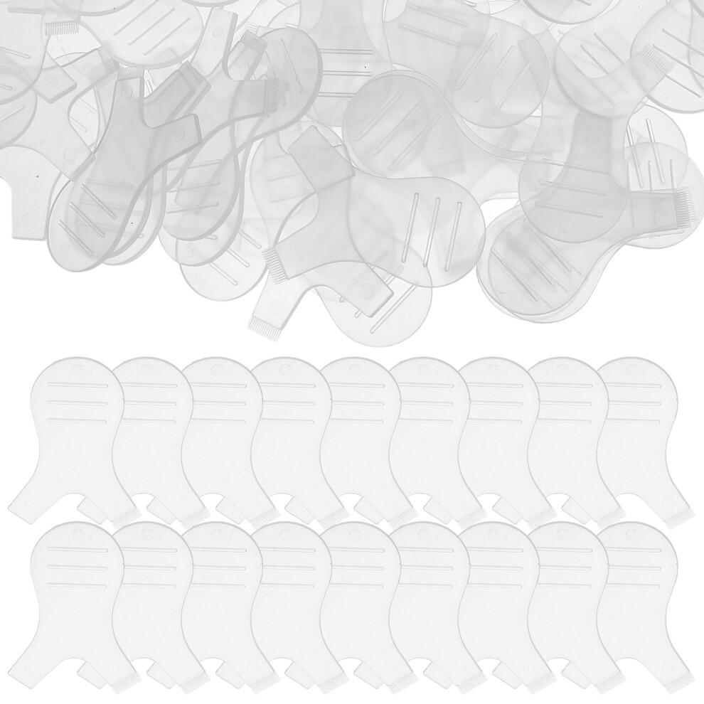 Aboofan 500Pcs Transparent Plastic Y Comb Eyelash Lash Lift Tool For Women Use