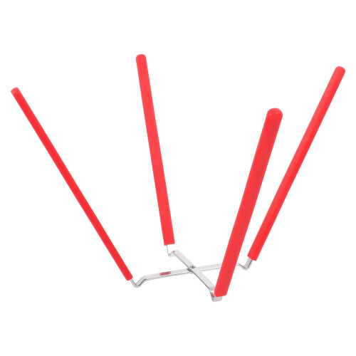 3Pcs Red Foldable Stainless Steel Baking Stand Cooling Rack for Cakes