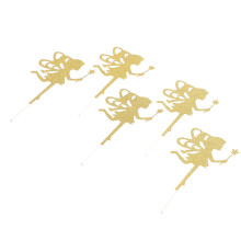40Pcs Decorative Golden Paper Cake Inserts for Kids Birthday Party