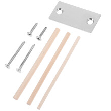 5Sets Silver Door Knob Fixing Plates Lock Replacement Parts for Doors