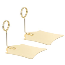 4Pcs Golden Metal Price Sign Display Clips for Store Shelves