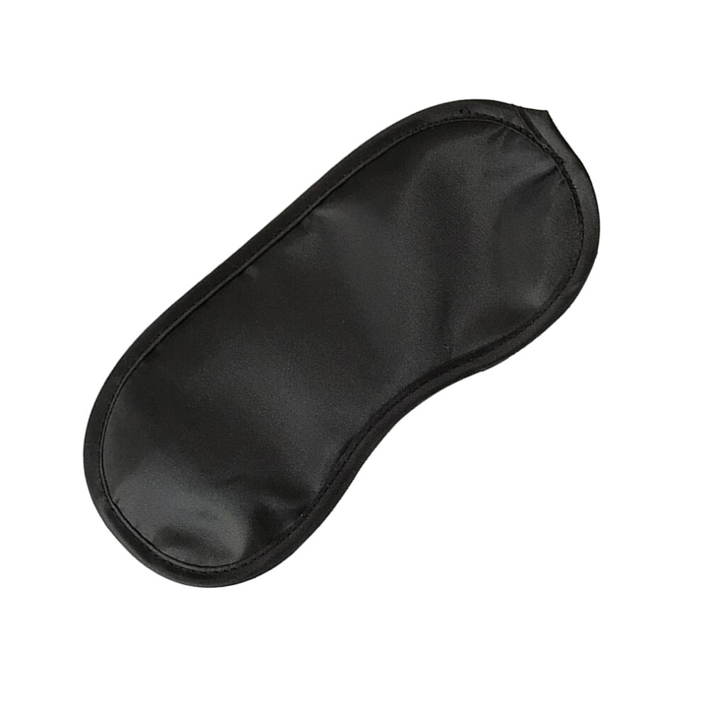 Villcase Black 3Pcs Polyester Sleep Mask Lightweight Washable Eye Shade