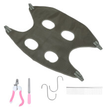 2Sets Mini Black Pet Hammock for Nail Grooming and Restraint
