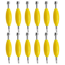 24Pcs Dual-Head Yellow Metal Screwdrivers for DIY Fingerboard Repair