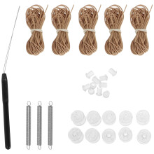 4Sets Brown Pom Rv Pleated Shade Repair Kit with Springs and End Caps