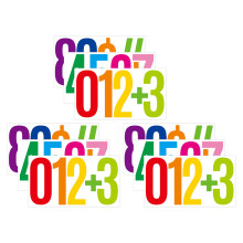 12Sets Colorful Self Adhesive Vinyl Mailbox Number Stickers Waterproof