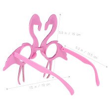 2Pcs Pink Novelty Flamingo Glasses Party Props Lightweight Fun Eyewear